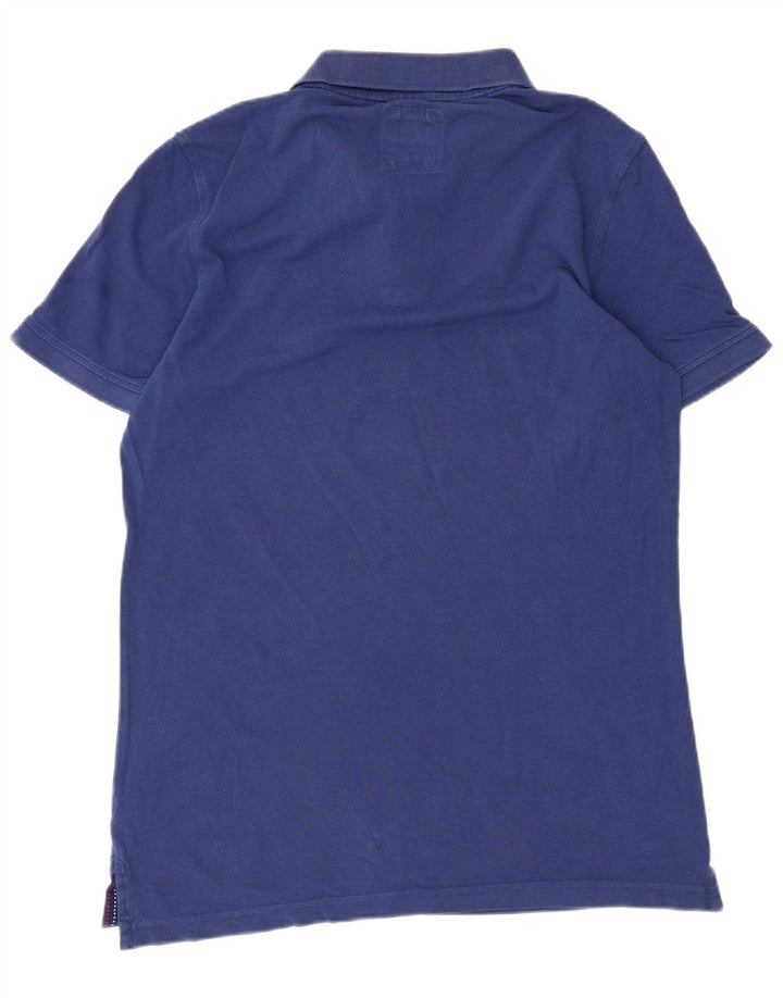 Crew Clothing Polo da uomo in cotone blu medio