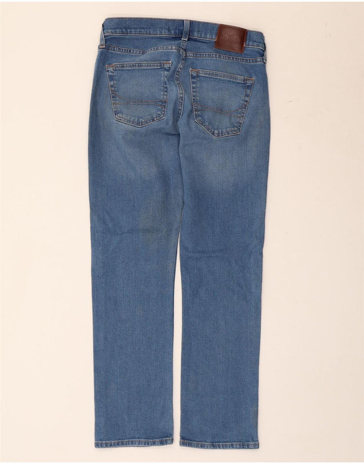 Jeans dritti slim Hollister da donna W30 L30 Blu