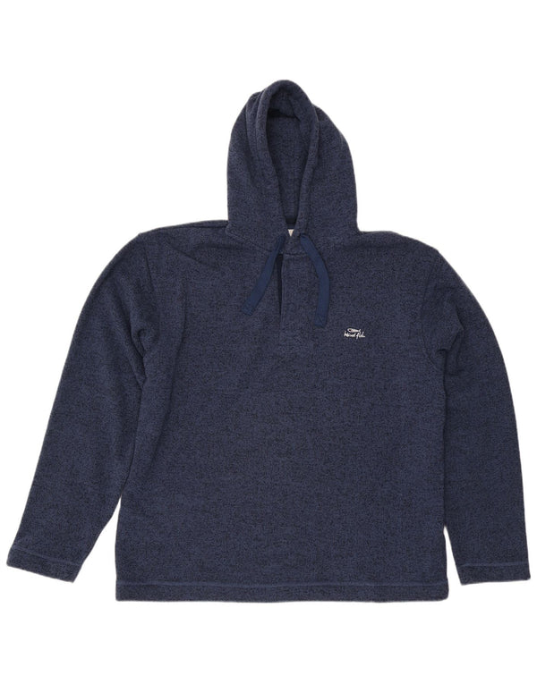 Maglione con cappuccio da uomo Weird Fish XL Poliestere screziato blu navy