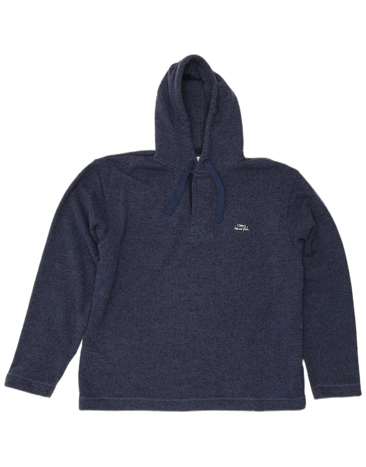 Maglione con cappuccio da uomo Weird Fish XL Poliestere screziato blu navy