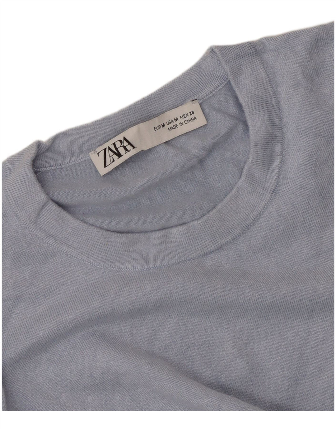 Maglione maglione girocollo da donna Zara UK 12 Blu medio