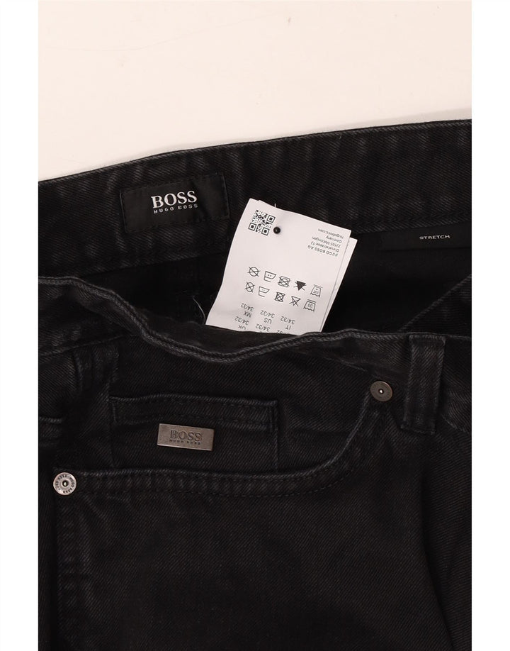 Jeans slim da uomo Hugo Boss W34 L32 cotone nero