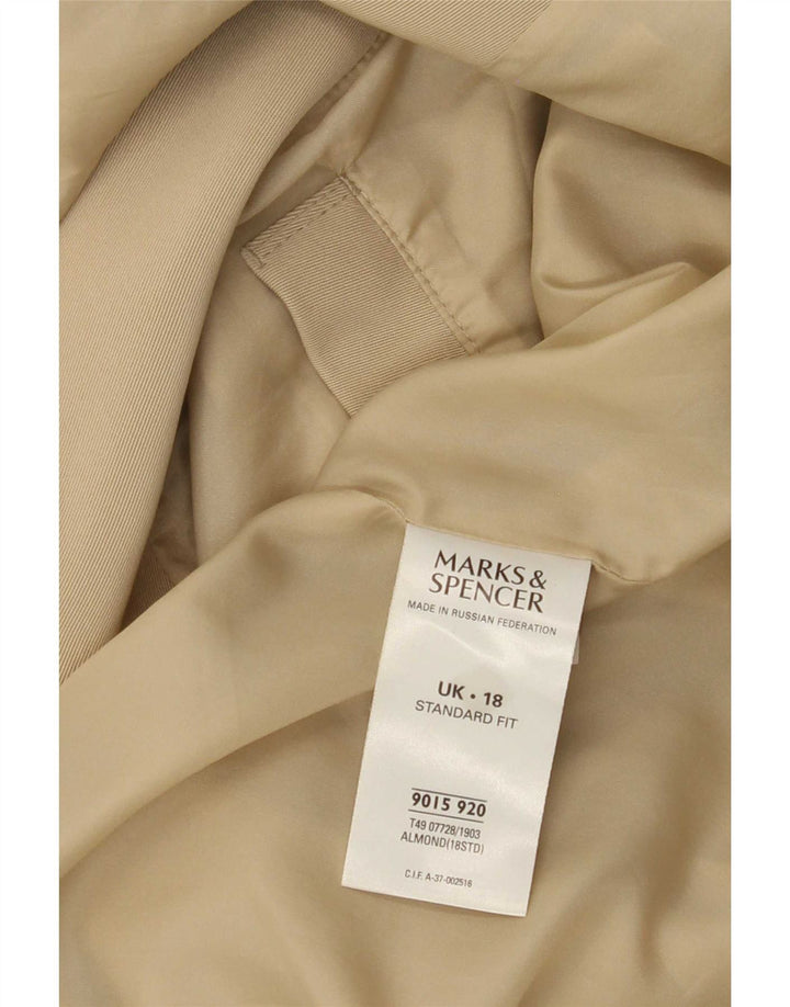 Cappotto Marks & Spencer da donna vestibilità standard UK 18 XL poliestere beige