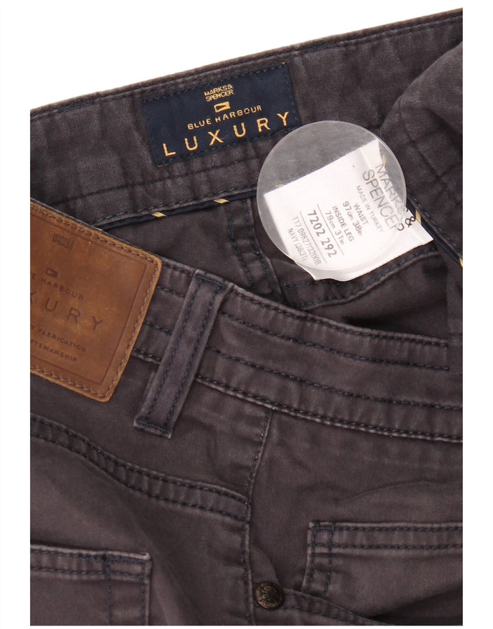 Pantaloni casual Marks & Spencer da uomo Blue Harbour W38 L31 Blu Navy