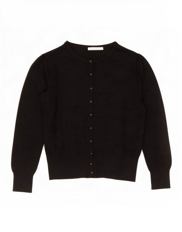 Marks & Spencer Womens Cardigan Sweater UK 12 Medium Black Viscose