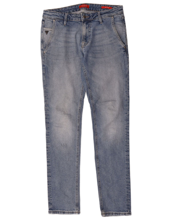 Jeans Guess slim affusolati da donna W32 L34 poliestere blu