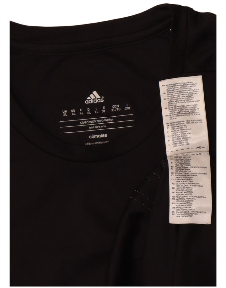 T-shirt Adidas Climalite da uomo Top XL poliestere nero