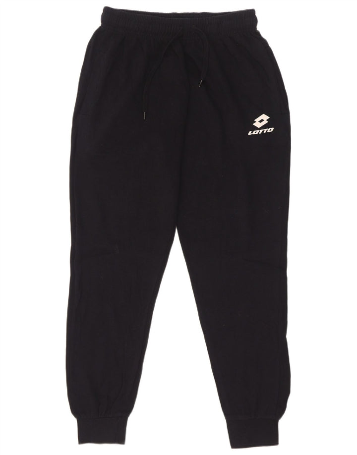 Pantaloni da tuta da uomo Lotto Joggers medio cotone nero