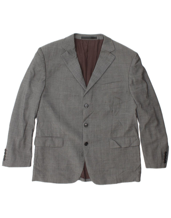 Giacca blazer a 3 bottoni Marks & Spencer da uomo UK 42 grande lana grigia