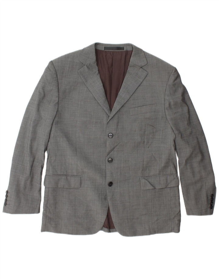 Giacca blazer a 3 bottoni Marks & Spencer da uomo UK 42 grande lana grigia