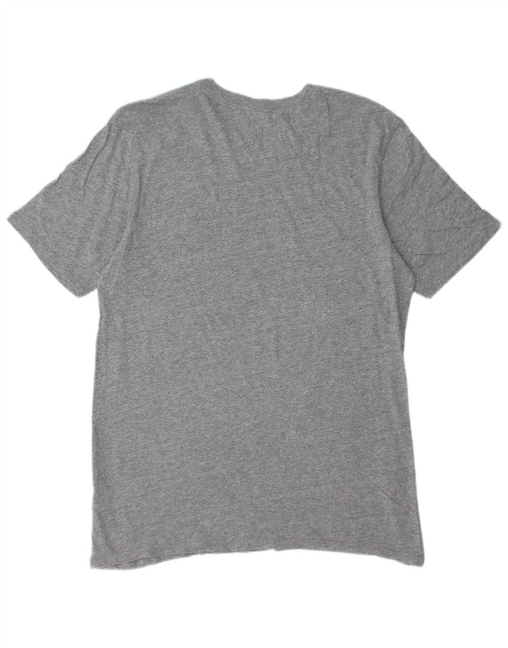 T-shirt grafica Nike da uomo con taglio atletico, top in cotone chiazzato grigio medio