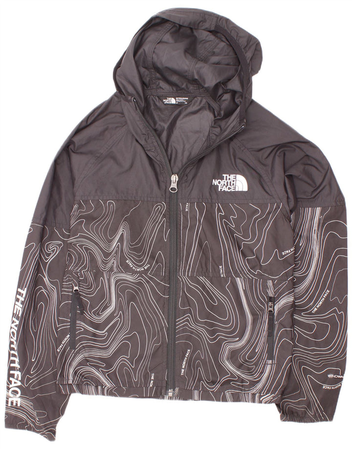 Giacca antipioggia con cappuccio grafica per ragazzi The North Face 7-8 anni piccola nera
