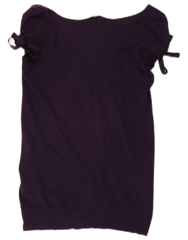 Camicetta da donna Benetton Top UK 14 grande cotone viola