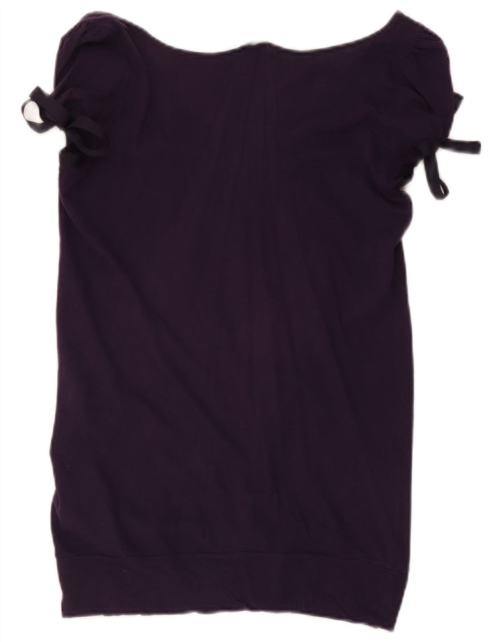 Camicetta da donna Benetton Top UK 14 grande cotone viola