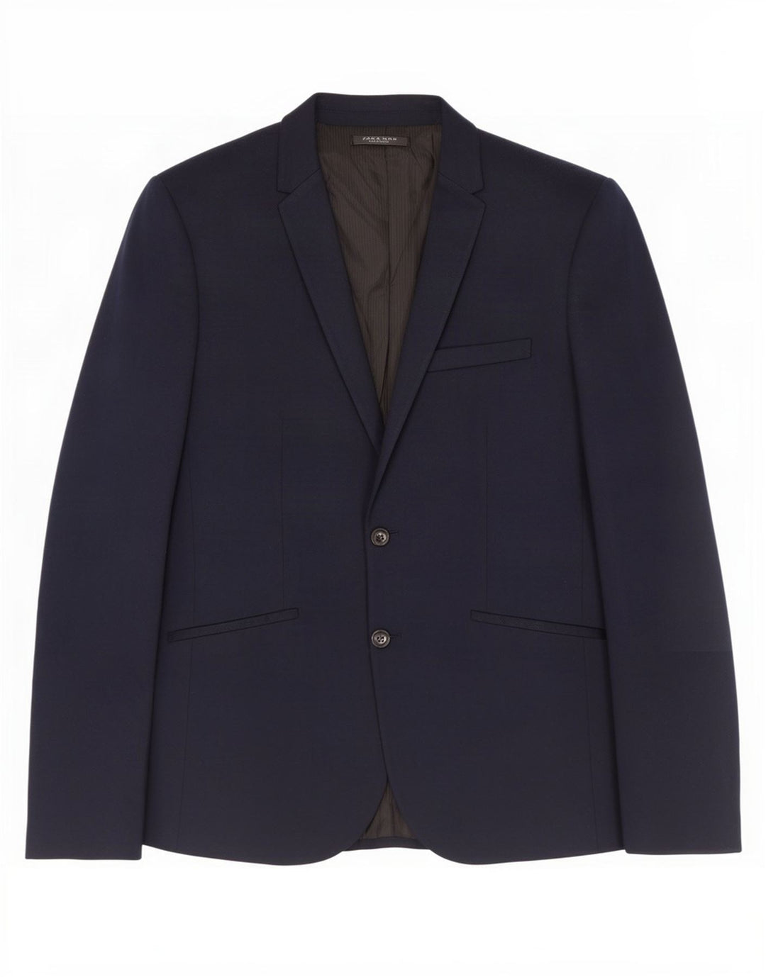 Giacca blazer da uomo a 2 bottoni Zara UK 42 XL cotone blu navy