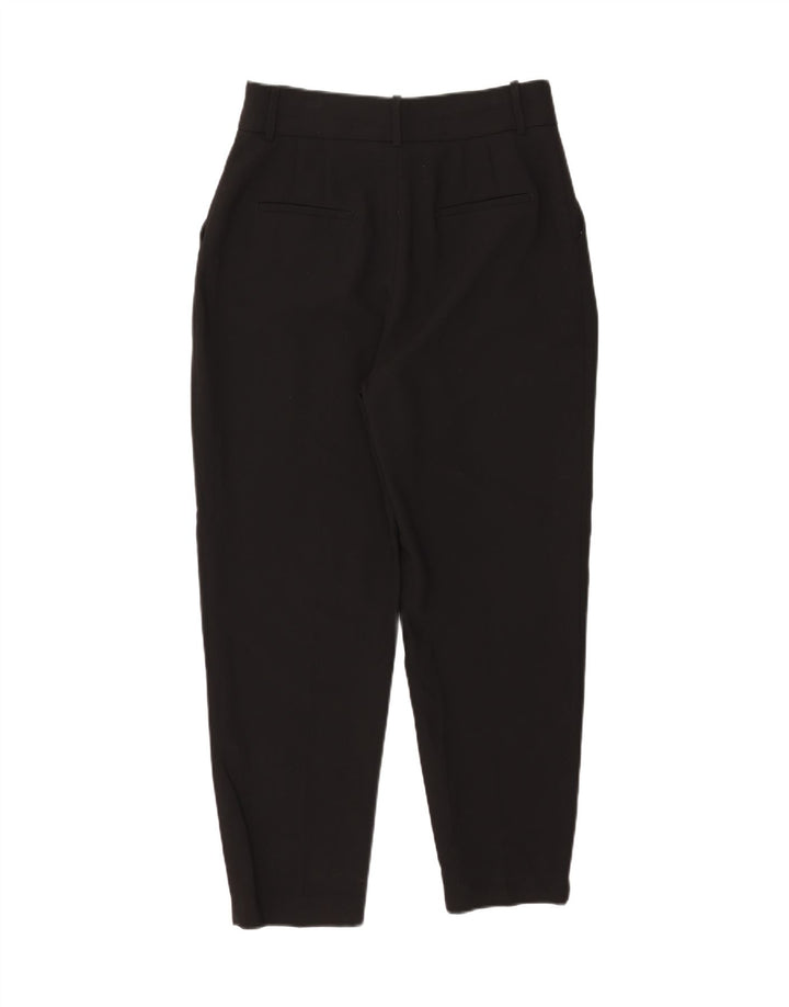 Pantaloni chino affusolati da donna Zara grandi W30 L27 poliestere nero