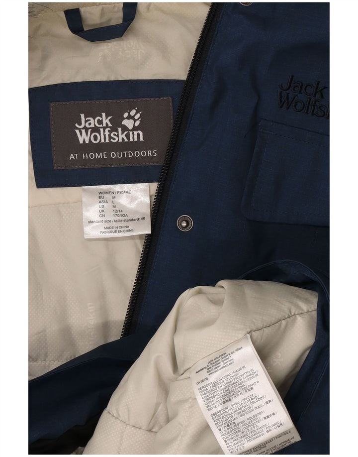 Giacca a vento con cappuccio da donna Jack Wills UK 12/14 medio blu navy