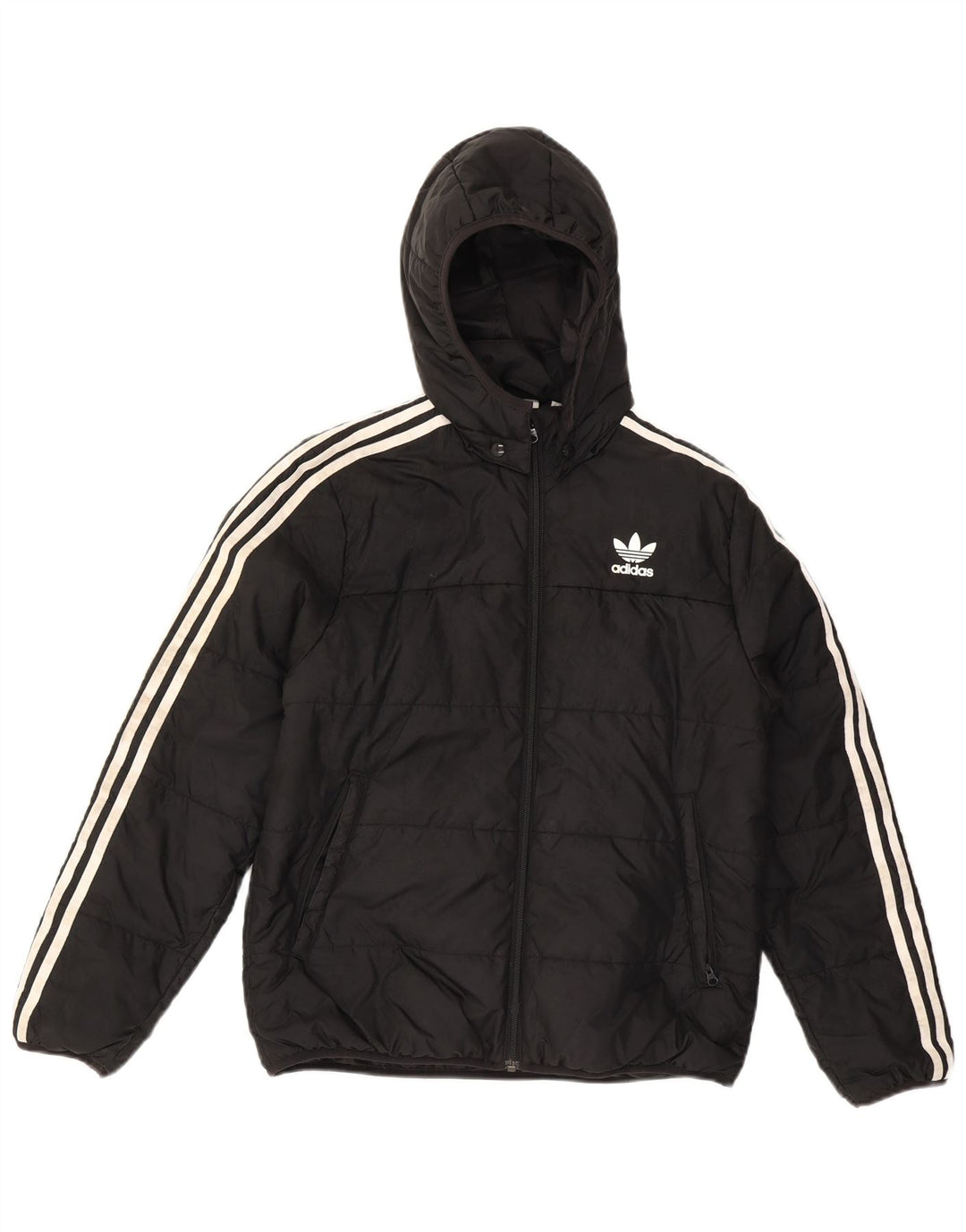 Giacca imbottita con cappuccio Adidas da ragazzo 13-14 anni in poliestere nero