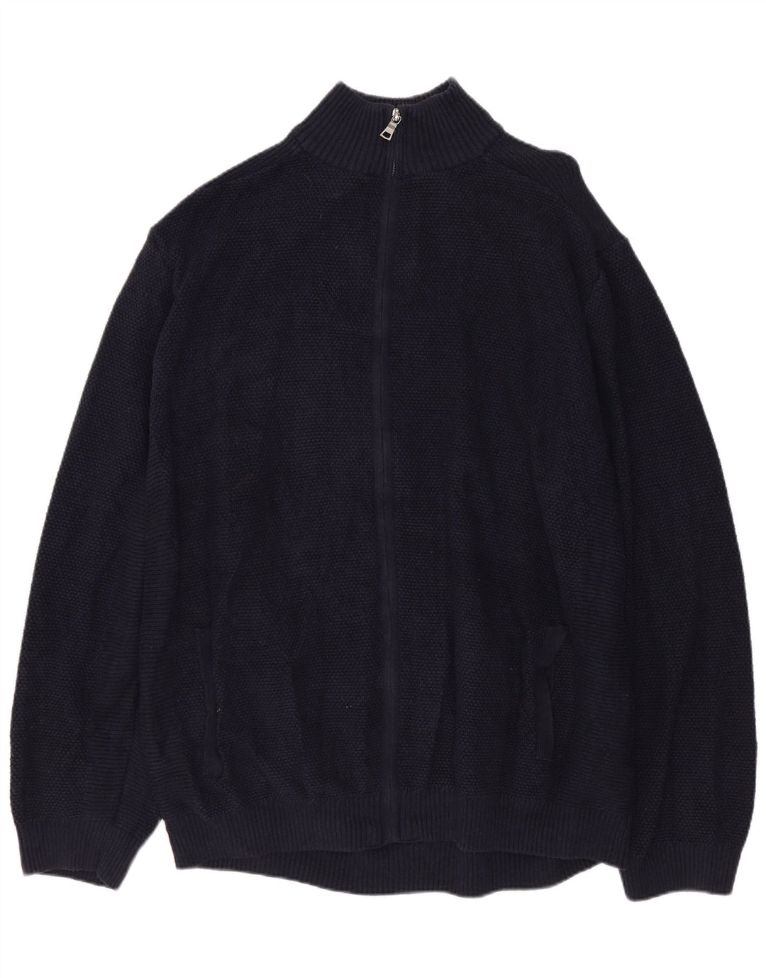 MARKS & SPENCER Maglione cardigan da uomo 2XL cotone blu navy