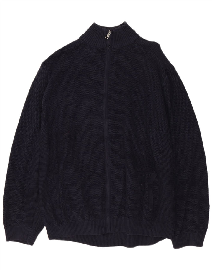 MARKS & SPENCER Maglione cardigan da uomo 2XL cotone blu navy