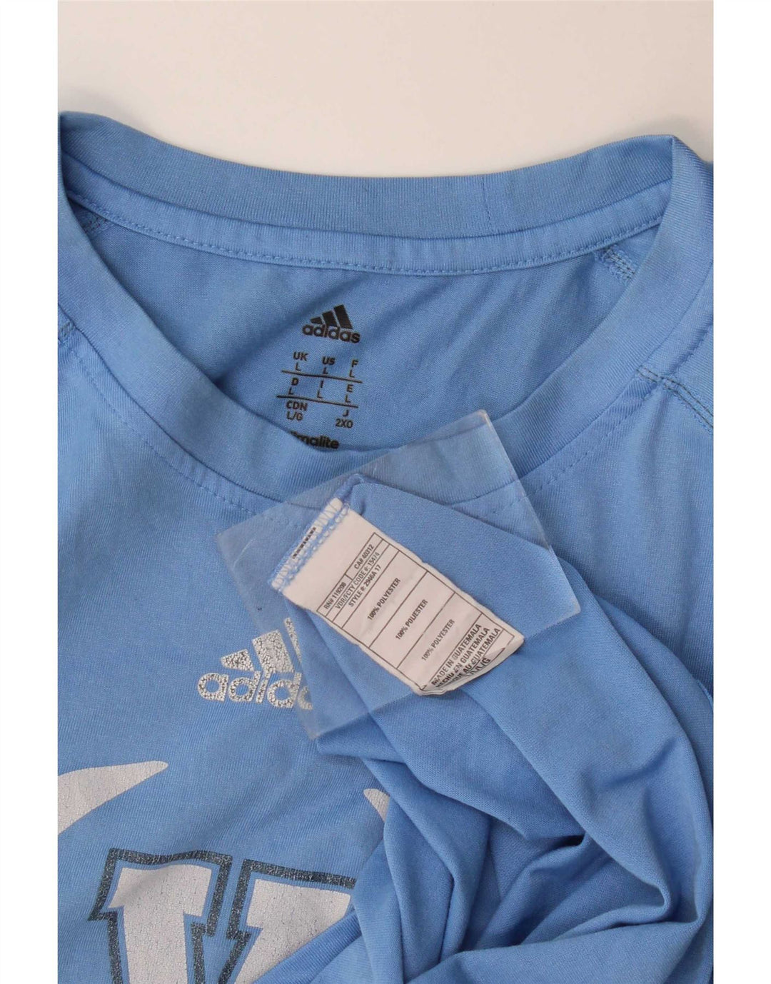Adidas Villanova Graphic Top da uomo a manica lunga grande in poliestere blu