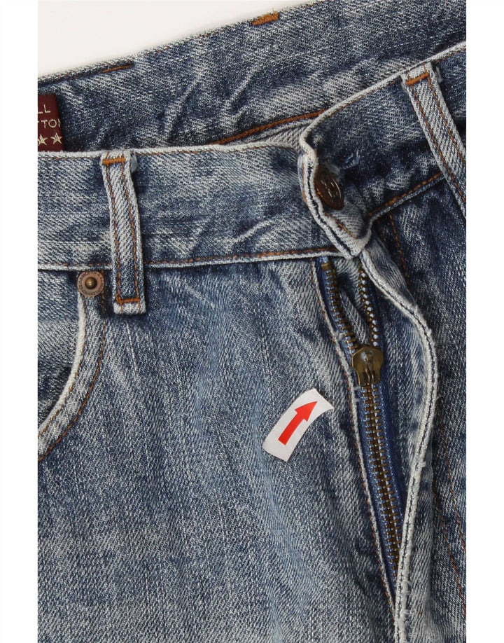 Jeans dritti invecchiati da uomo Marlboro Classics W32 L34 cotone blu