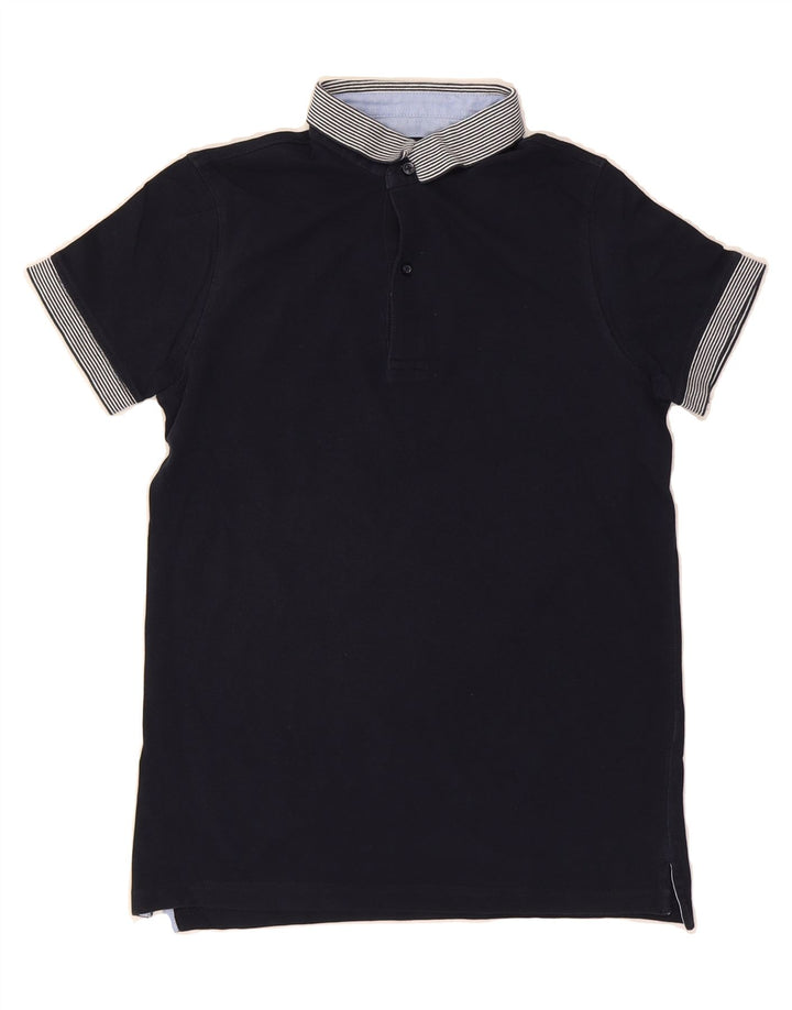 MASSIMO DUTTI Mens Regular Fit Polo Shirt Small Navy Blue Vintage Massimo Dutti and Second-Hand Massimo Dutti from Messina Hembry 