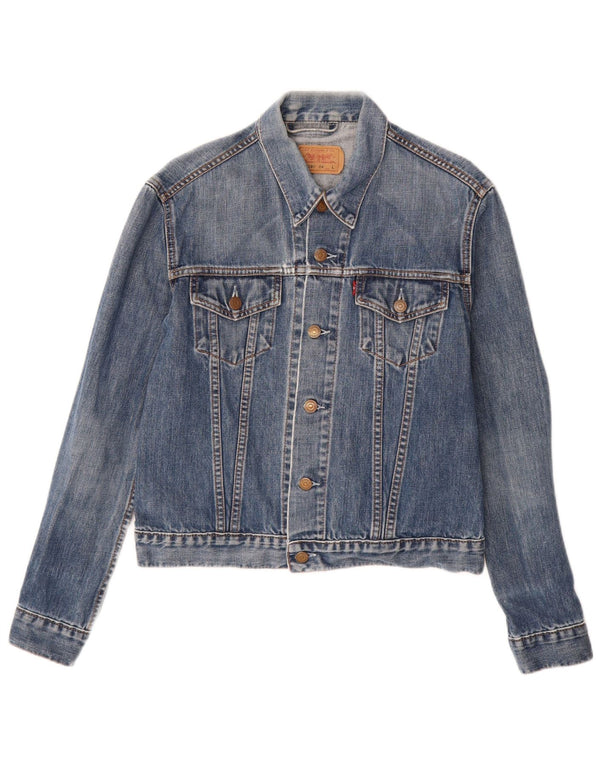 Giacca di jeans da donna LEVI'S UK 14 grande cotone blu