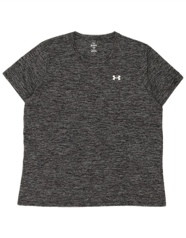 T-shirt da uomo Under Armour Top XL poliestere chiazzato grigio