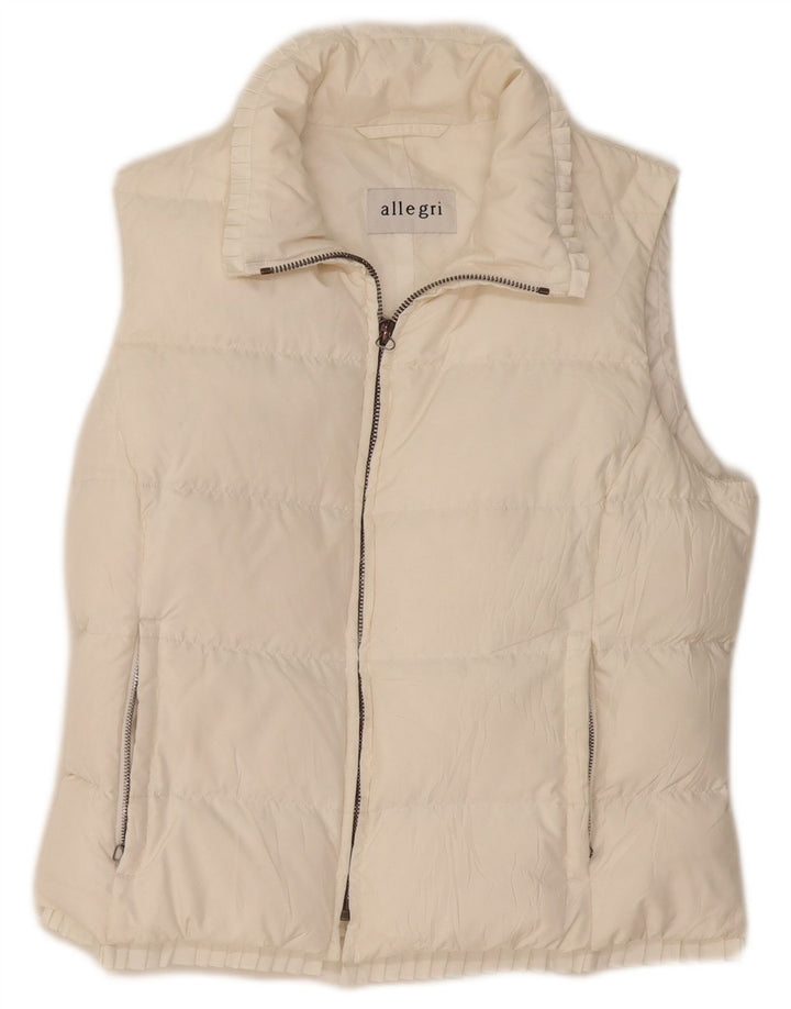 Gilet imbottito da donna Allegri UK 14 medio bianco