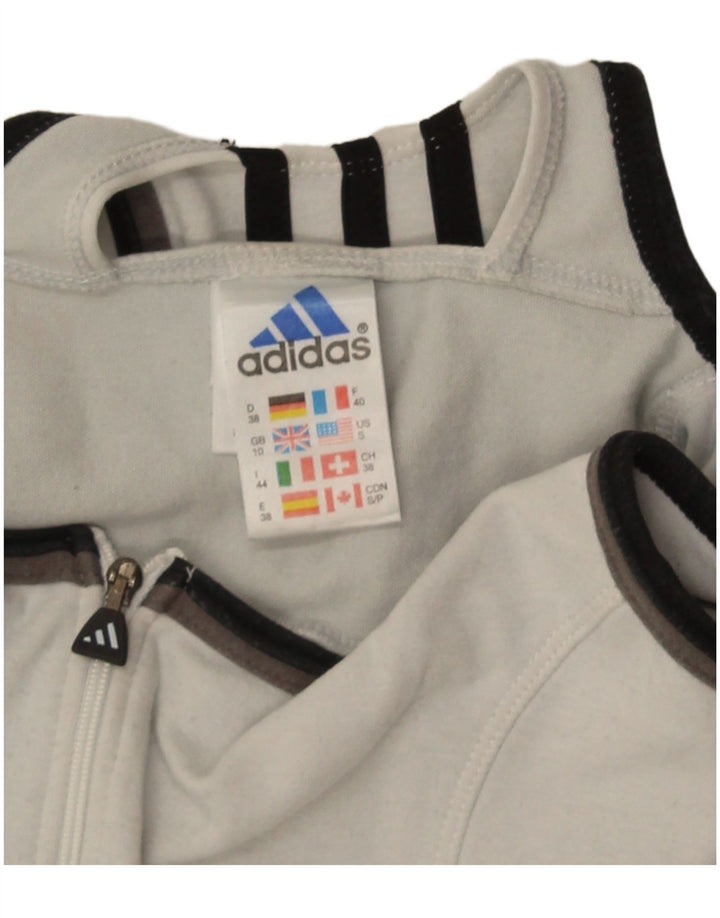 Tutina da donna Adidas UK 10 Small nera in cotone color block
