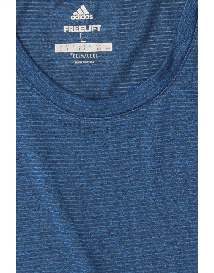 T-shirt Adidas Climacool da uomo, grande, gessato blu navy