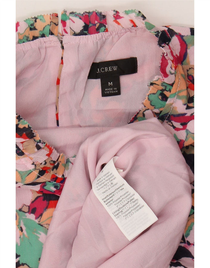 Top camicetta da donna J. CREW UK 14 Poliestere floreale rosa medio