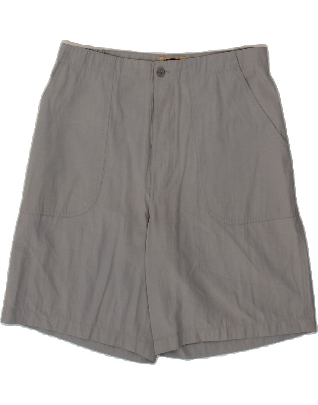 VINTAGE Mens Chino Shorts Large W34 Grey Polyester Vintage Vintage and Second-Hand Vintage from Messina Hembry 