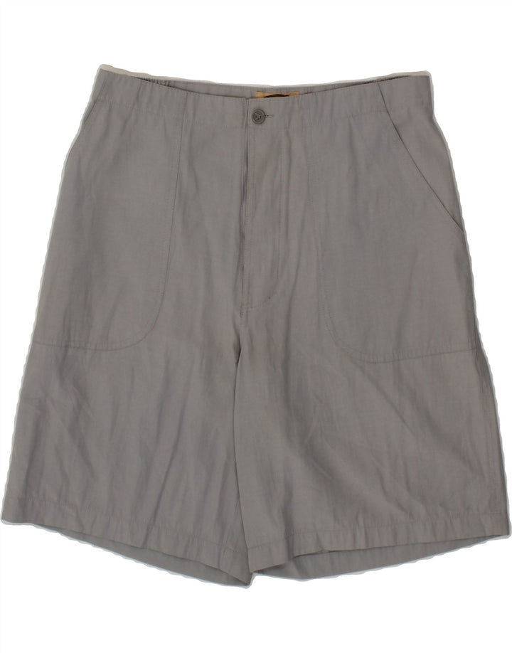 VINTAGE Mens Chino Shorts Large W34 Grey Polyester Vintage Vintage and Second-Hand Vintage from Messina Hembry 