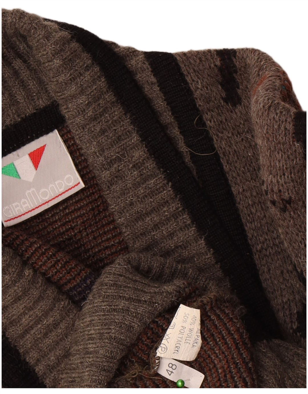 Maglione Cardigan Doppio Petto Uomo Giramondo IT 48 Grigio Medio Geometrico
