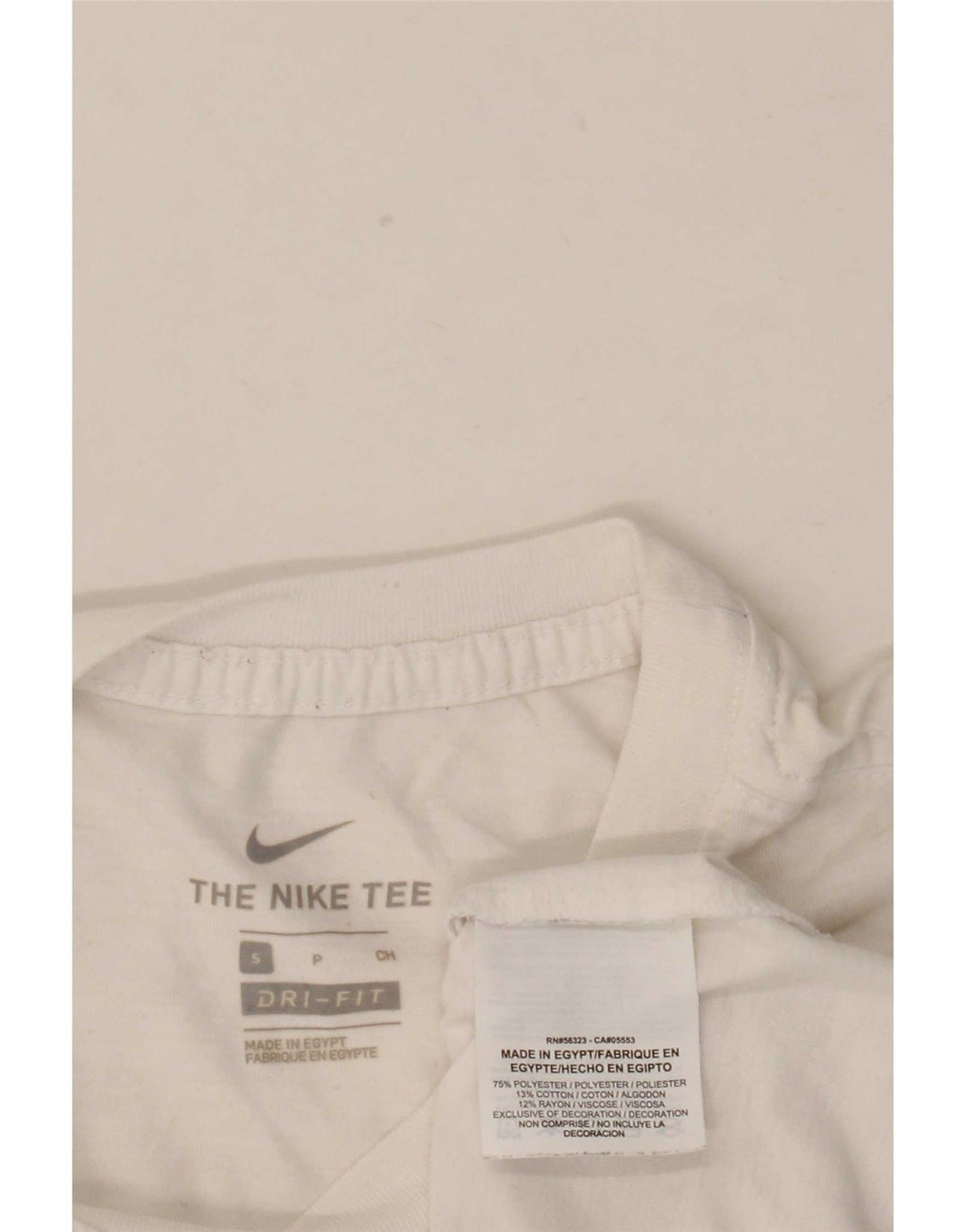 T-shirt grafica Nike Dri Fit da uomo, piccola, in poliestere bianco
