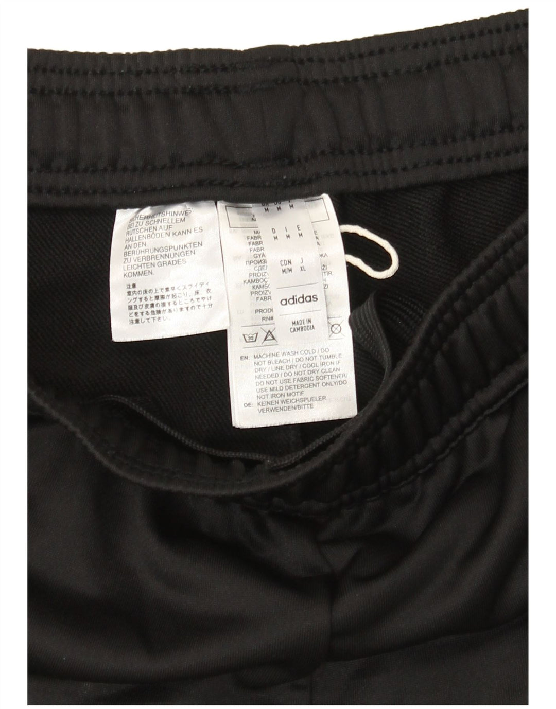 Pantaloni da tuta da uomo Adidas Medium Black Colourblock in poliestere