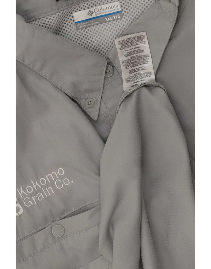 Camicia Columbia Tamiami da uomo a maniche corte 2XL Poliestere grigio