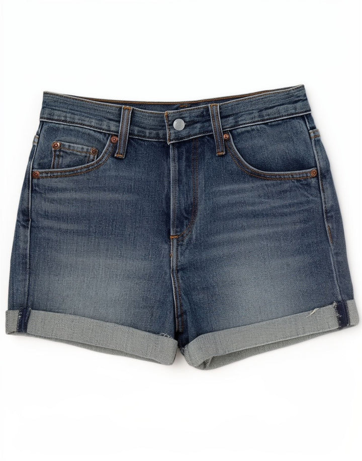 Pantaloncini di jeans da donna Levi's W26 piccoli in cotone blu