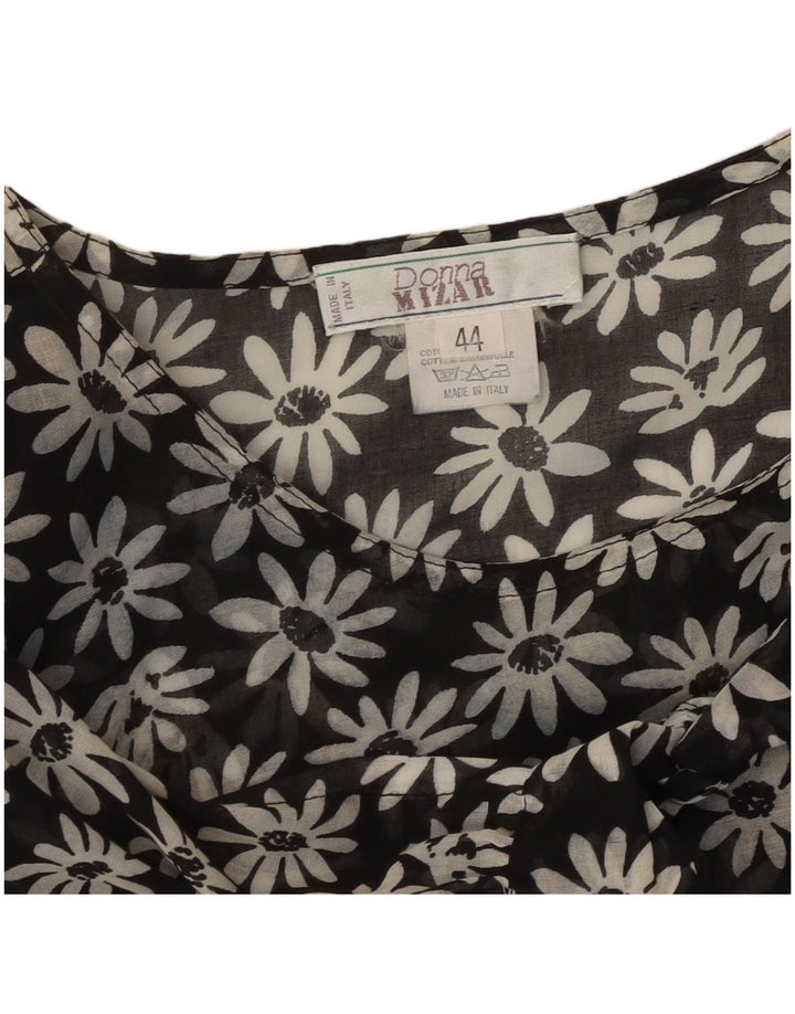 Abito lungo da donna DONNA MIZAR IT 44 Cotone floreale nero medio