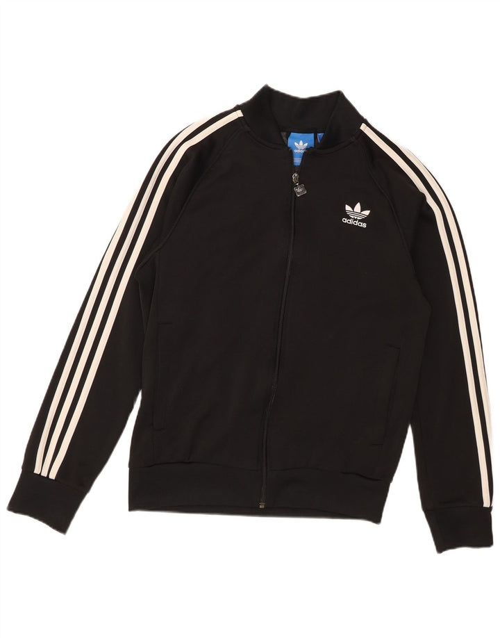 Giacca da tuta da donna Adidas UK 14 Medium Nero Poliestere
