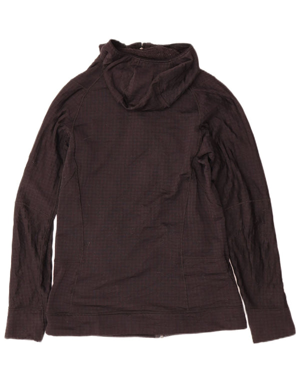 Giacca da ginnastica con cappuccio da donna Patagonia UK 10 Small Black Check