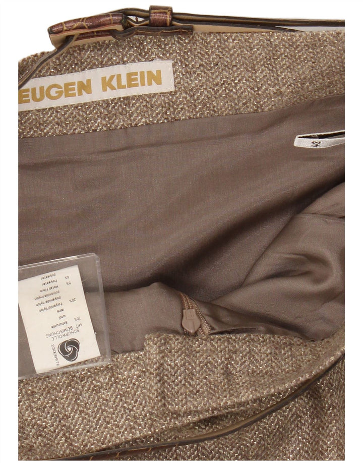 Gonna a tubino da donna Eugen Klein IT 42 media W30 lana Chevron marrone