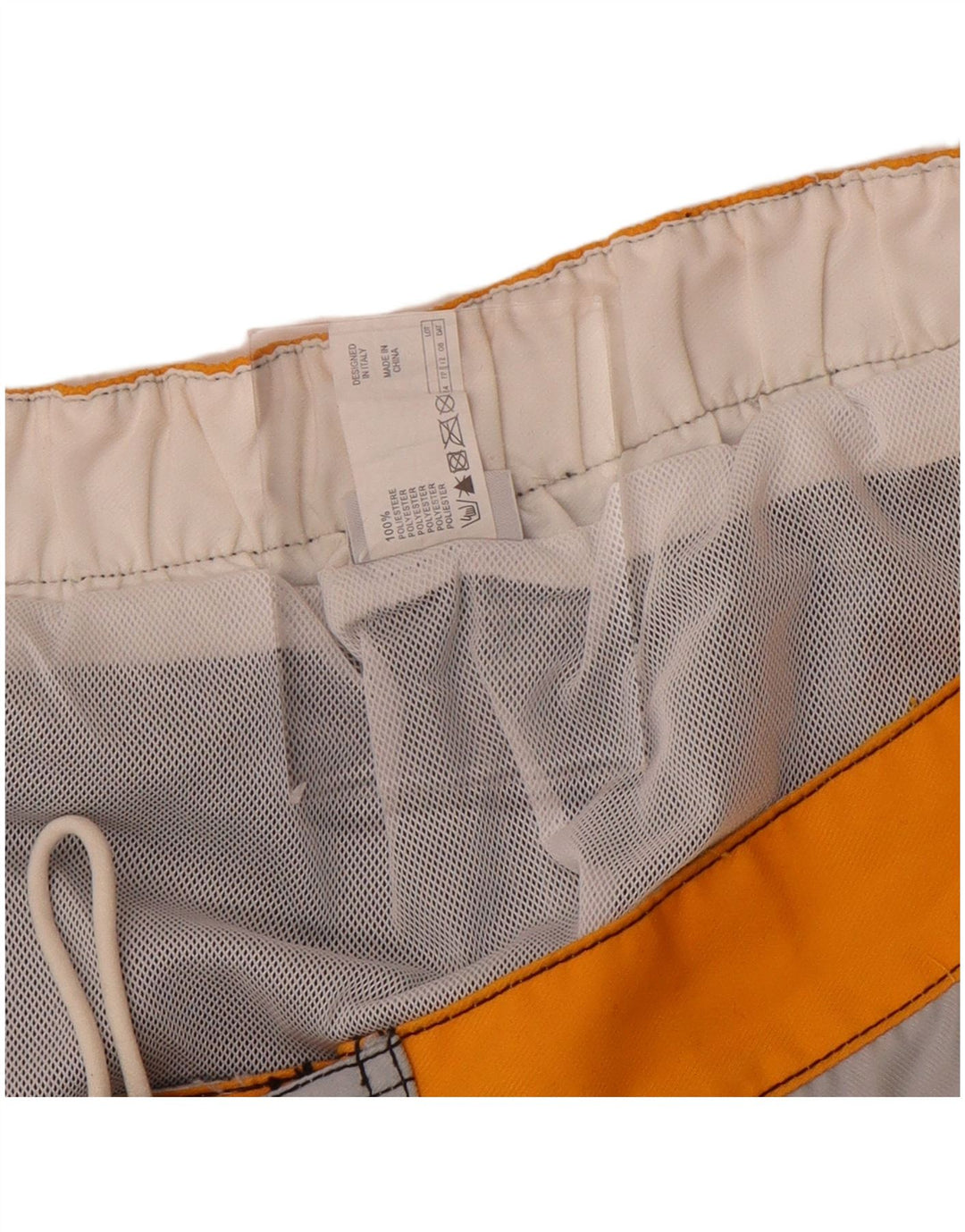 Pantaloncini da bagno grafici da uomo Fila Large in poliestere color block grigio
