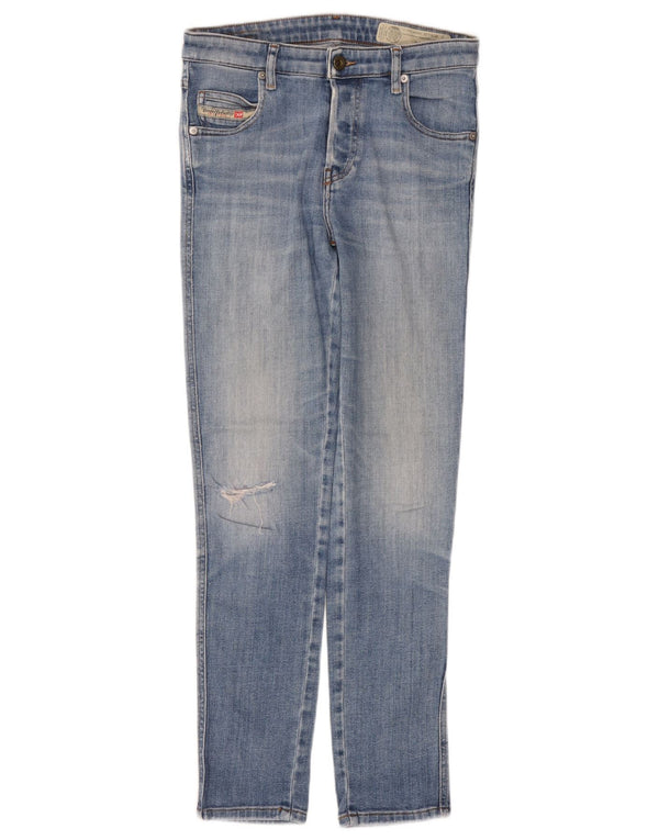 Jeans skinny da donna Diesel Babhila slim fit effetto consumato W26 L28 Blu