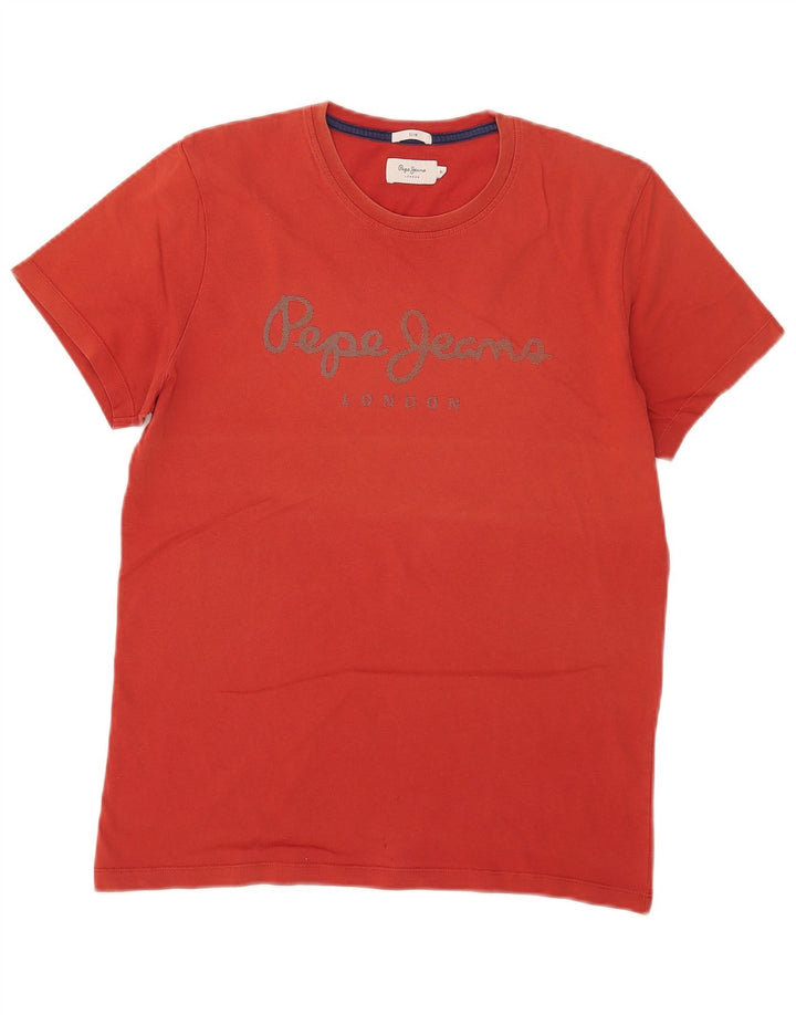 T-shirt grafica da uomo slim fit PEPE Jeans rosso medio
