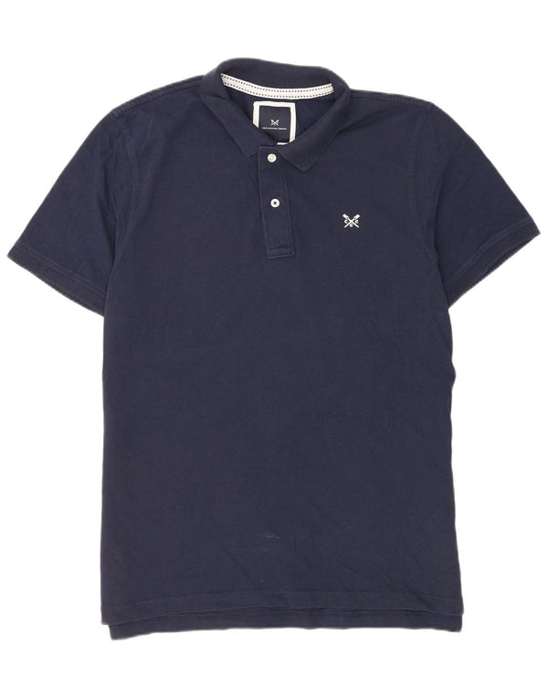 Crew Clothing Polo da uomo a maniche corte XL in cotone blu navy