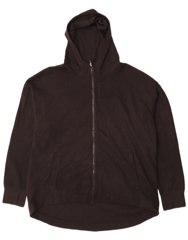 Maglione con cappuccio e zip da uomo Reebok 3XL in cotone nero