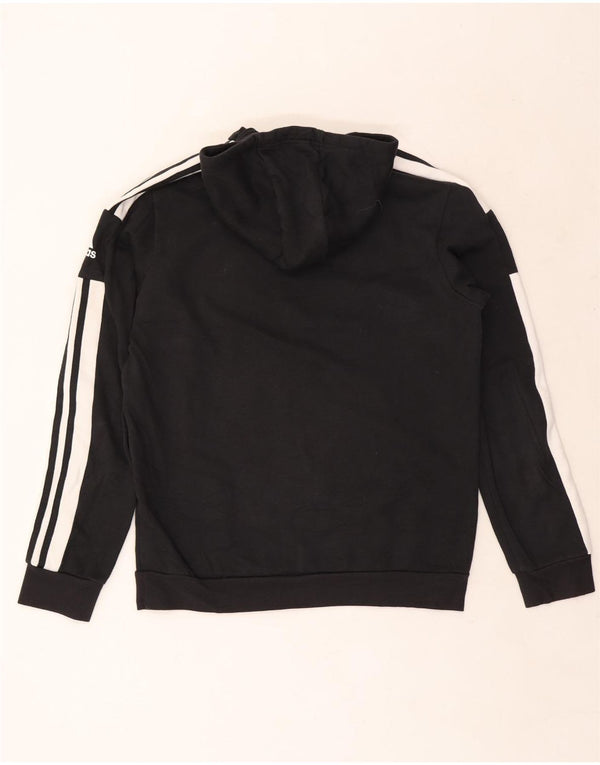 Felpa con cappuccio grafica da uomo Adidas, cotone color block medio nero
